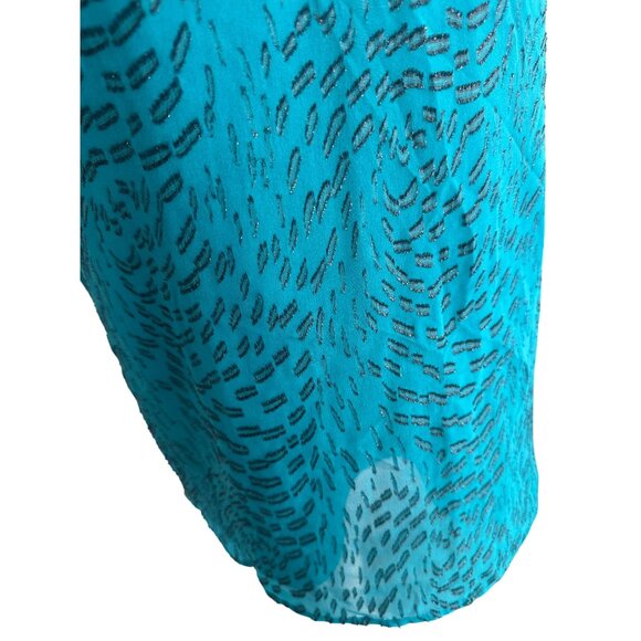 LILLY PULITZER Teal Patterned Dress Tank Top Size Small - Picture 5 of 8